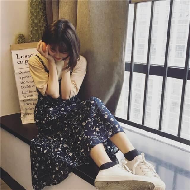 キャミワンピ ロング 花柄 レディース キャミ ワンピース シフォン ロングワンピース 春 夏 秋 冬送料無料 |  | 06