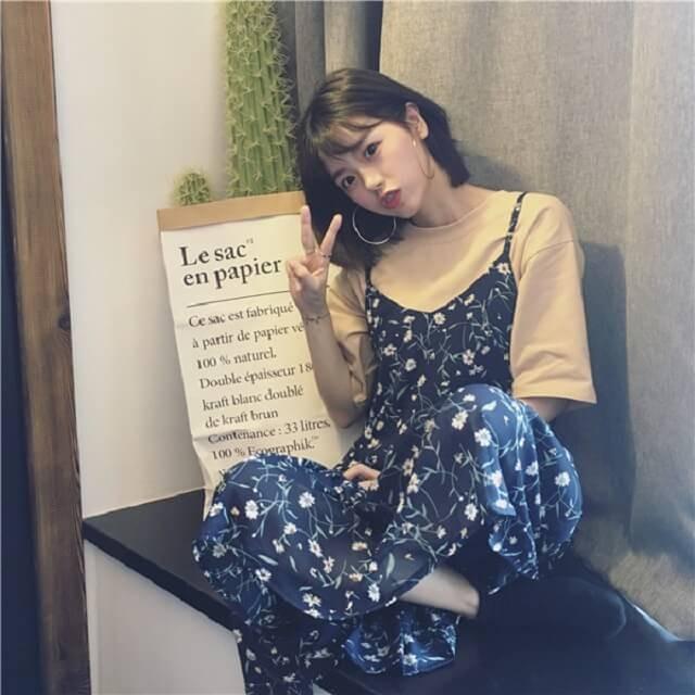 キャミワンピ ロング 花柄 レディース キャミ ワンピース シフォン ロングワンピース 春 夏 秋 冬送料無料 |  | 09