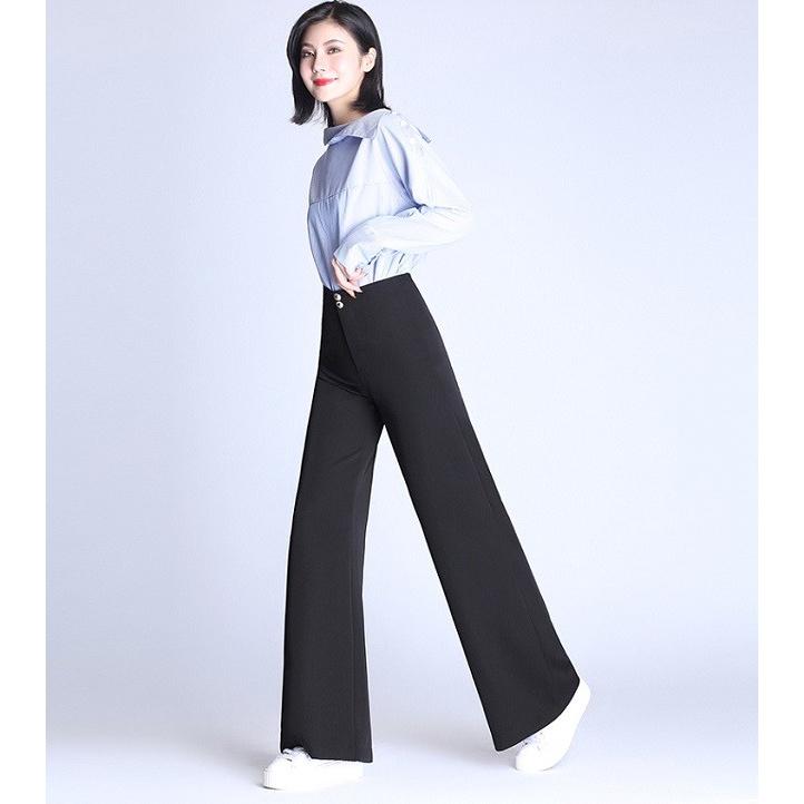 ワイドパンツ 大人美ライン バギー スラックス きれい目 レディース パンツ ボトムス ブラック 送料無料 |  | 03