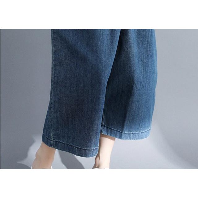 サロペット デニム サスペンダー パンツ ロング丈 レディース 春夏 おしゃれ 可愛い 大人 送料無料 |  | 12
