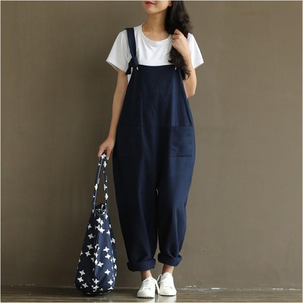 レディース オーバーオール サロペット  春秋 オールインワン パンツ ボトムス シンプル 送料無料 |  | 02