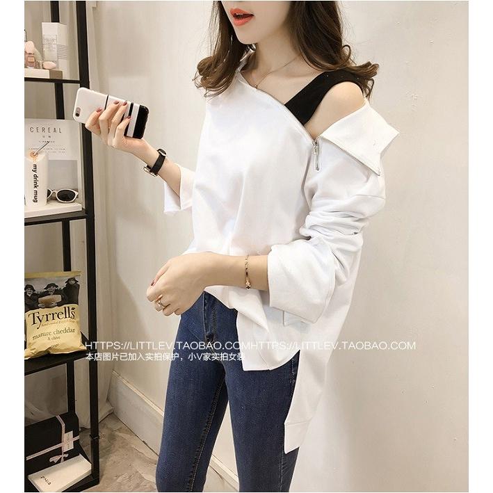 肩出し トップス 長袖 ダンス 衣装 パーカー 肩見せ スウェット 2way トレーナー オーバーサイズ送料無料 Ys0637 Fashion Mille 通販 Yahoo ショッピング