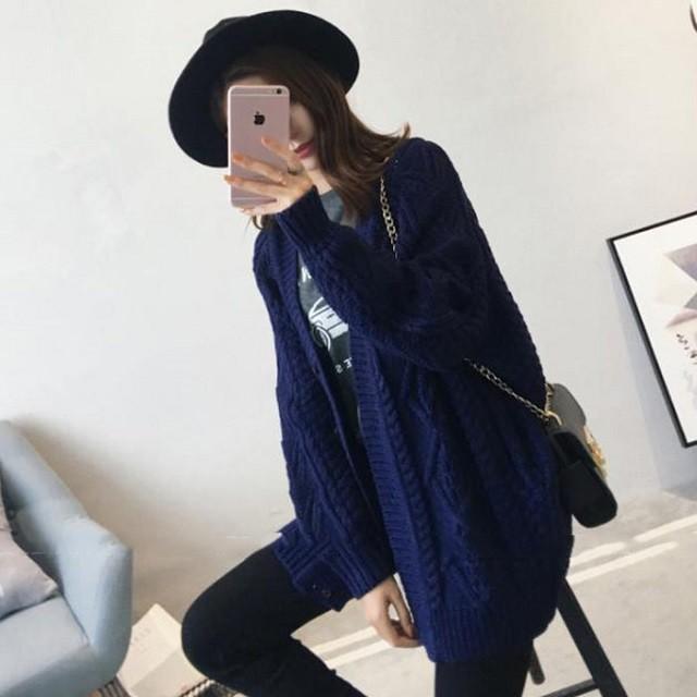 ざっくり ニット カーディガン レディース 秋 冬 おしゃれ ゆったり かわいい 厚手 秋服 冬服 送料無料 |  | 05