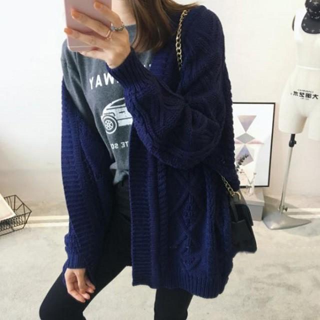 ざっくり ニット カーディガン レディース 秋 冬 おしゃれ ゆったり かわいい 厚手 秋服 冬服 送料無料 |  | 07