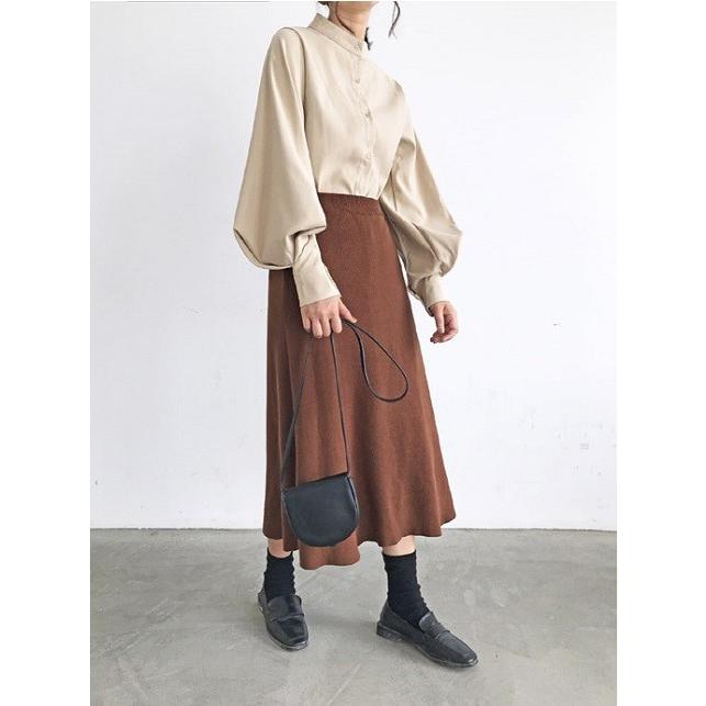 ブラウス シャツ 大人カジュアル きれいめ キレカジ スタンドカラー ボリュームスリーブ ロングシャツ送料無料 |  | 09