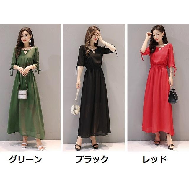 リゾートワンピ リゾート 春 夏 ワンピース 大人 上品 半袖 ドレス ロングドレス ボヘミアン シフォン送料無料 |  | 18