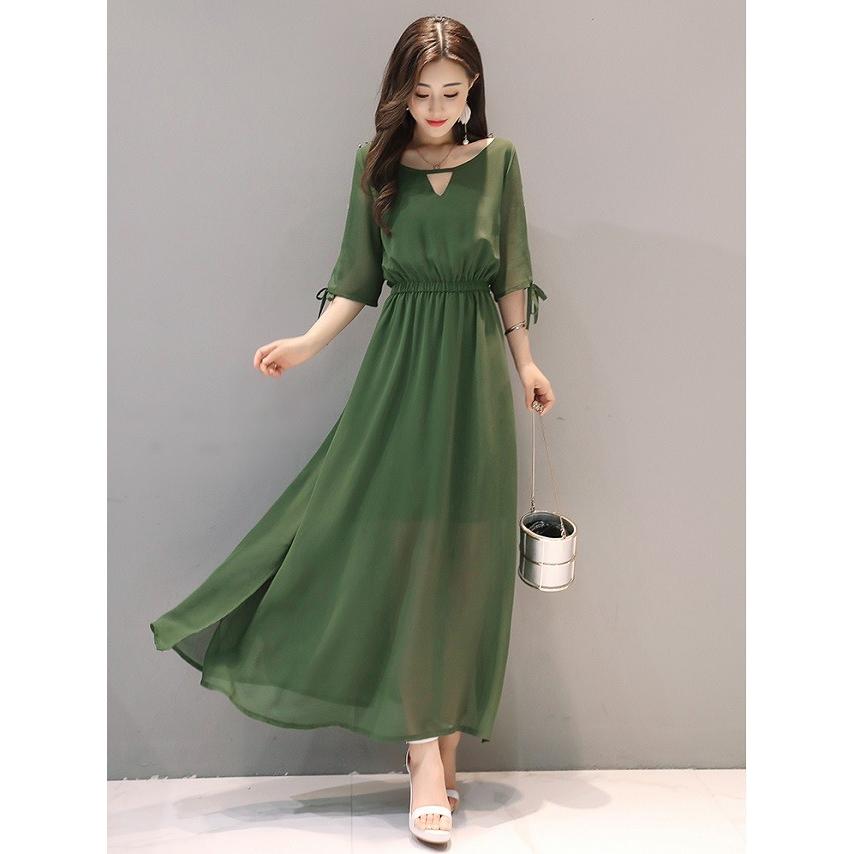 リゾートワンピ リゾート 春 夏 ワンピース 大人 上品 半袖 ドレス ロングドレス ボヘミアン シフォン送料無料 |  | 08