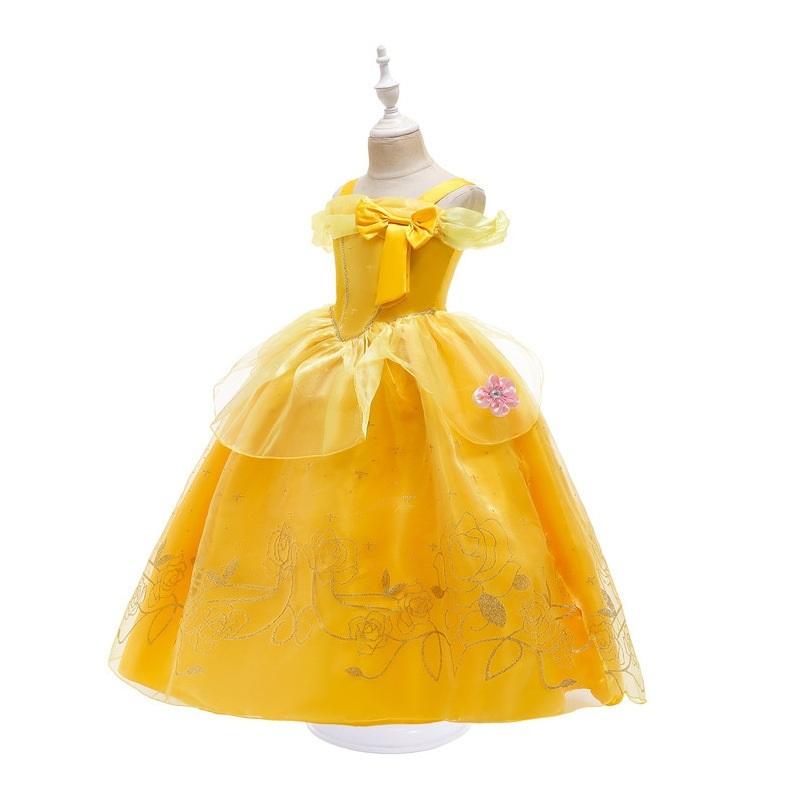 キッズ 子供服 ドレス 半袖 コスプレ プリンセス ワンピース ベル マーメイド なりきり 美女  送料無料 |  | 01
