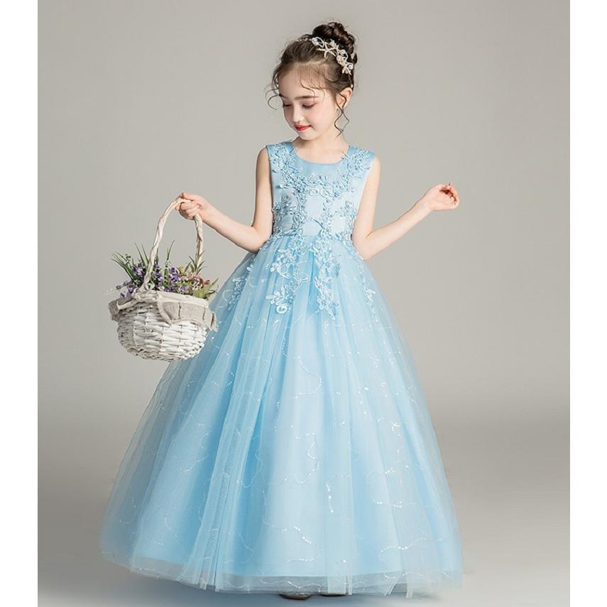 子供 ドレス  キッズ フォーマル ワンピース 女の子 ロングドレス 誕生日 パーティー ダンス衣装送料無料 |  | 02