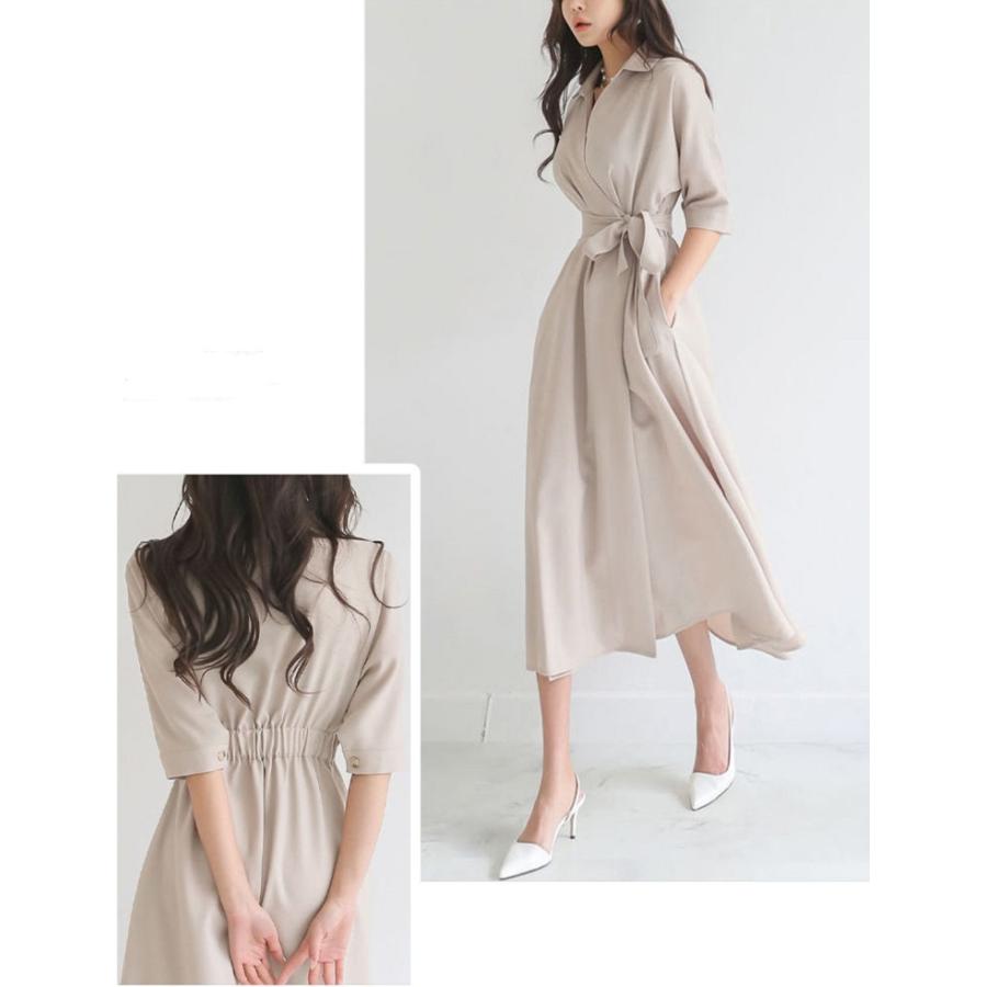 レディース ロングワンピース ワンピース ロング ミモレ丈 七分袖 大人 上品 綺麗め パーティー 送料無料 |  | 02