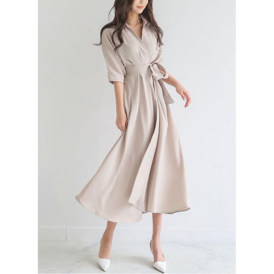レディース ロングワンピース ワンピース ロング ミモレ丈 七分袖 大人 上品 綺麗め パーティー 送料無料 |  | 03