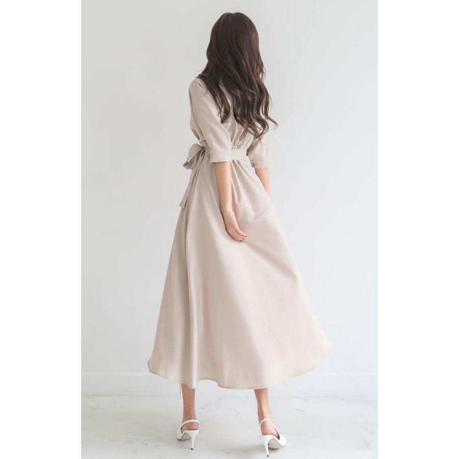 レディース ロングワンピース ワンピース ロング ミモレ丈 七分袖 大人 上品 綺麗め パーティー 送料無料 |  | 05