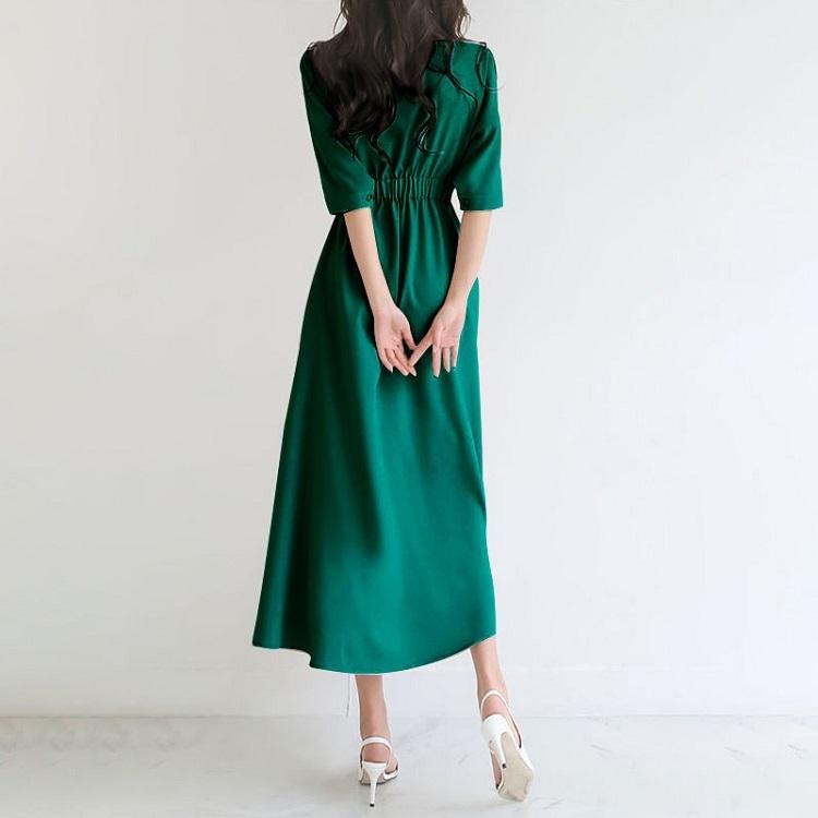 レディース ロングワンピース ワンピース ロング ミモレ丈 七分袖 大人 上品 綺麗め パーティー 送料無料 |  | 08