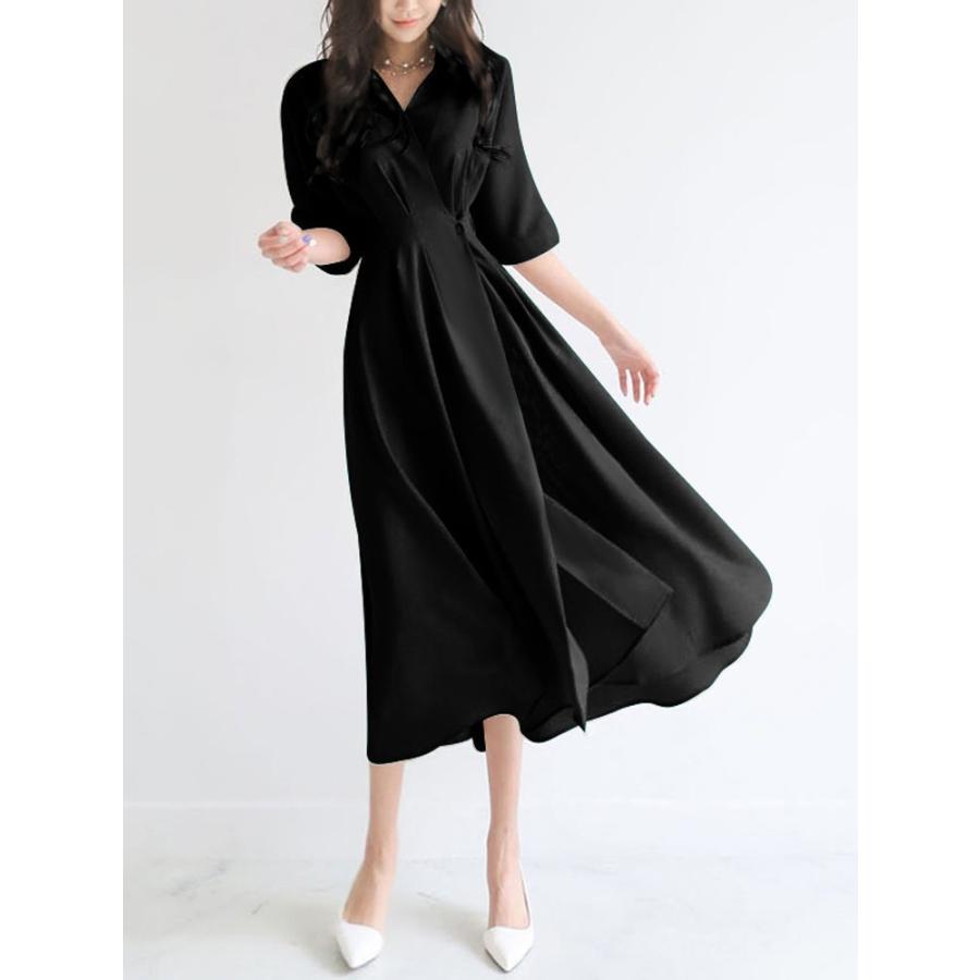 レディース ロングワンピース ワンピース ロング ミモレ丈 七分袖 大人 上品 綺麗め パーティー 送料無料 |  | 09