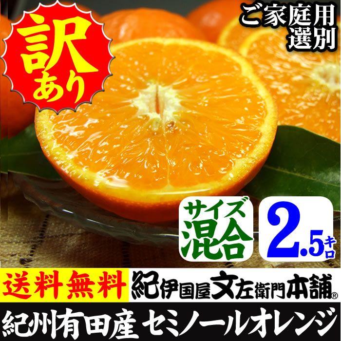 セミノール オレンジ 少量 (規格外 不揃い)わけあり 訳あり柑橘(皮に傷)（買得品2.5kg）ご家庭用 紀州・和歌山県・有田みかん  常温便｜bunza