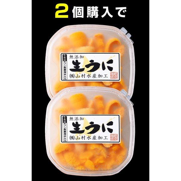 ウニ 塩水 無添加 【最大半額クーポン 北海道産.塩水生エゾバフンウニ100g.】うに 北海道 送料無料 セット 高級 詰め合わせ【FF8】｜buono-buono｜03