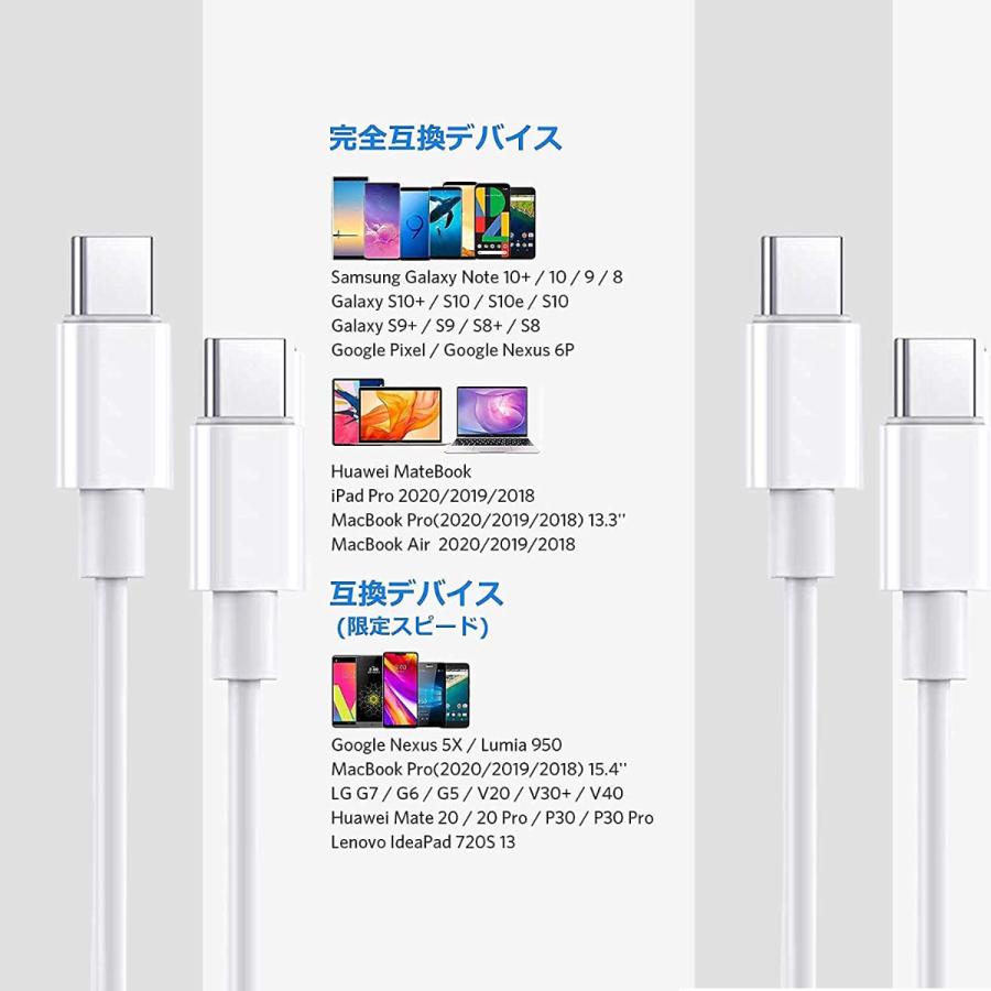 USBケーブル Type-C to Type-C 充電 低抵抗 PD 対応 E-Marker シリコン素材｜buono-knick-knacks｜15