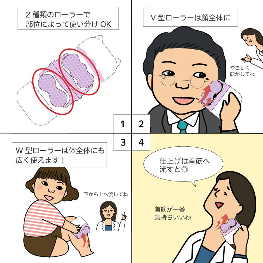 美顔ローラー 美顔器 フェイスローラー 冷感ローラー 小顔ローラー