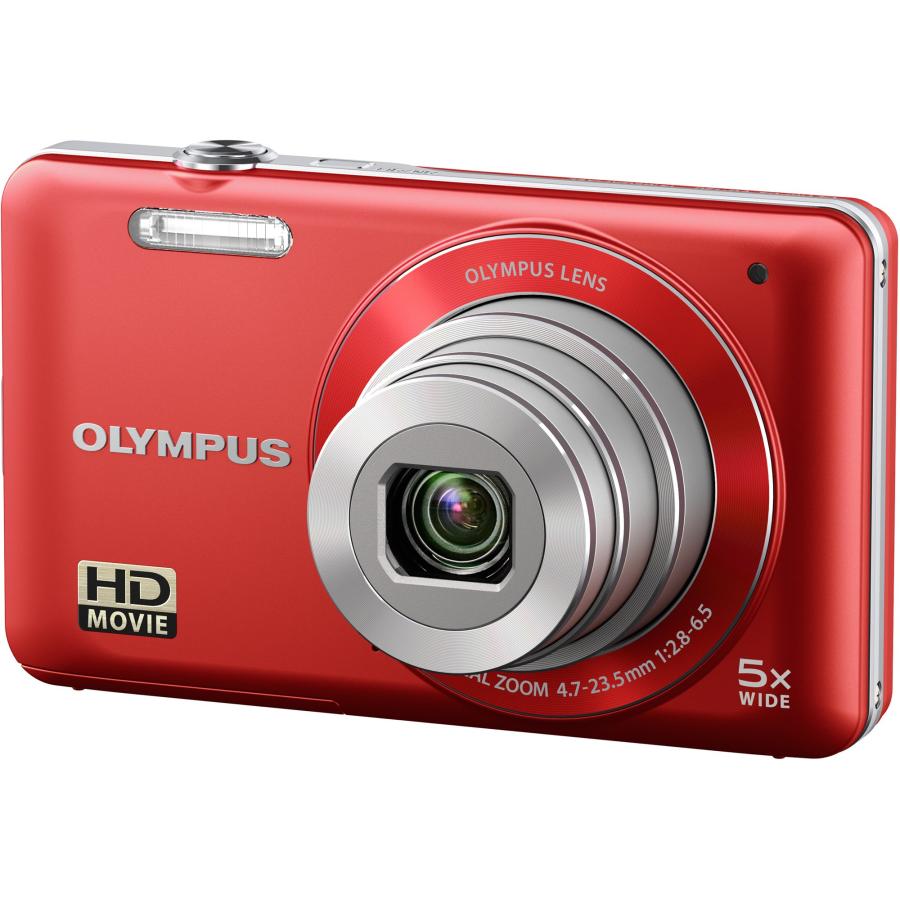 OLYMPUS デジタルカメラ VG-120 RED 1400万画素 広角26mm 光学5倍 