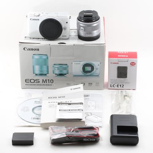 美品 Canon EOS M10 ホワイト レンズセット 充電器付き Canon ミラーレス一眼カメラ EOS M10 レンズキット(ホワイト) EF