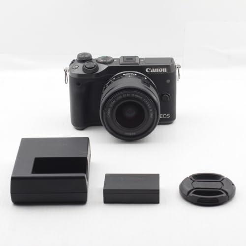 【美品】ミラーレスカメラ CANON EOS M6 レンズキット ブラック Canon ミラーレス一眼カメラ EOS M6 レンズキット(ブラック) EF