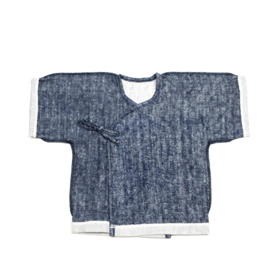 短肌着 ベビー ガーゼ オーガニックコットン Wガーゼ 男の子女の子 デニムモード 日本製 |  | 01