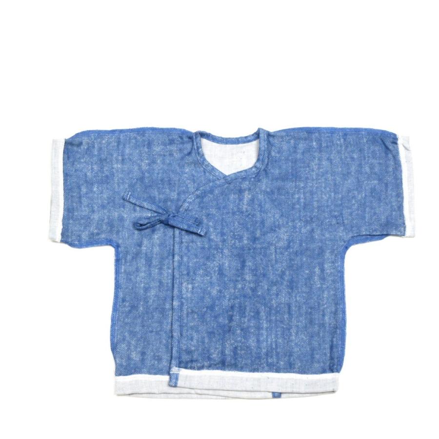短肌着 ベビー ガーゼ オーガニックコットン Wガーゼ 男の子女の子 デニムモード 日本製 |  | 02
