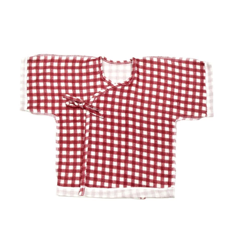 短肌着 ベビー ガーゼ オーガニックコットン Wガーゼ 男の子女の子 ギンガムチェック 日本製 |  | 05