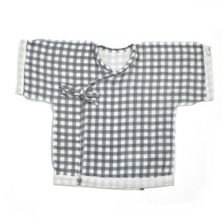 短肌着 ベビー ガーゼ オーガニックコットン Wガーゼ 男の子女の子 ギンガムチェック 日本製 |  | 07