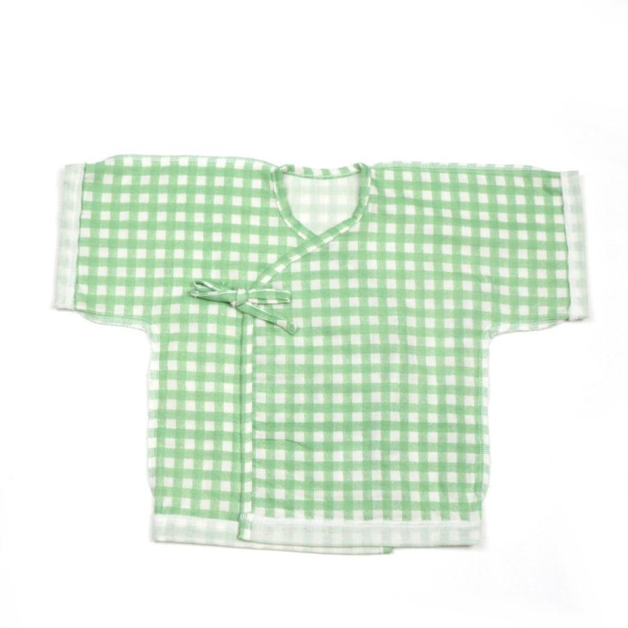 短肌着 ベビー ガーゼ オーガニックコットン Wガーゼ 男の子女の子 ギンガムチェック 日本製 |  | 03