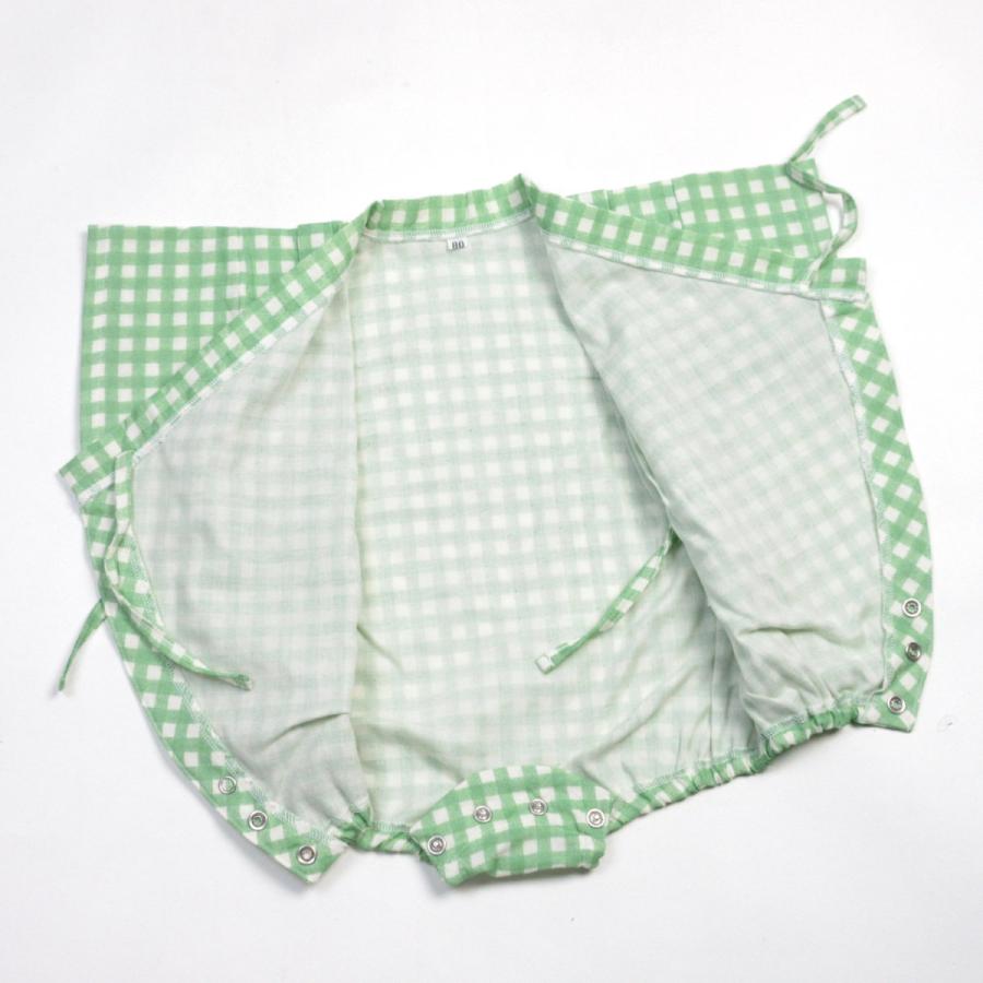 ロンパース ガーゼ ベビー甚平 ギンガムチェック Wガーゼ オーガニック 日本製 |  | 13