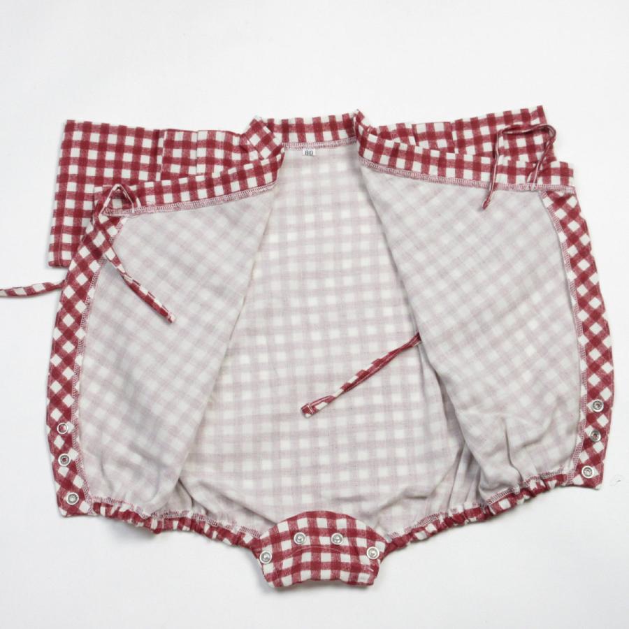 ロンパース ガーゼ ベビー甚平 ギンガムチェック Wガーゼ オーガニック 日本製 |  | 19