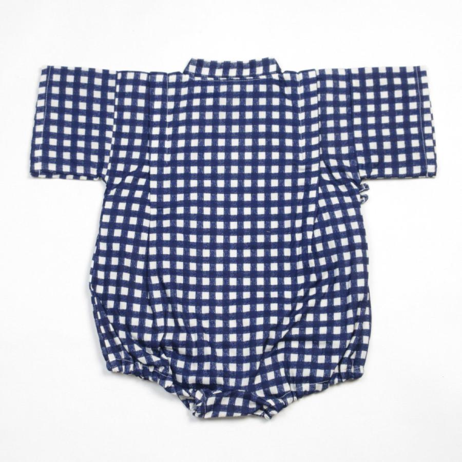 ロンパース ガーゼ ベビー甚平 ギンガムチェック Wガーゼ オーガニック 日本製 |  | 06