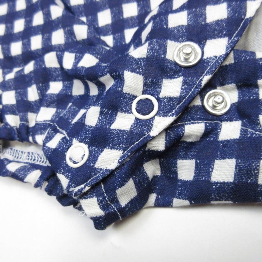 ロンパース ガーゼ ベビー甚平 ギンガムチェック Wガーゼ オーガニック 日本製 |  | 08