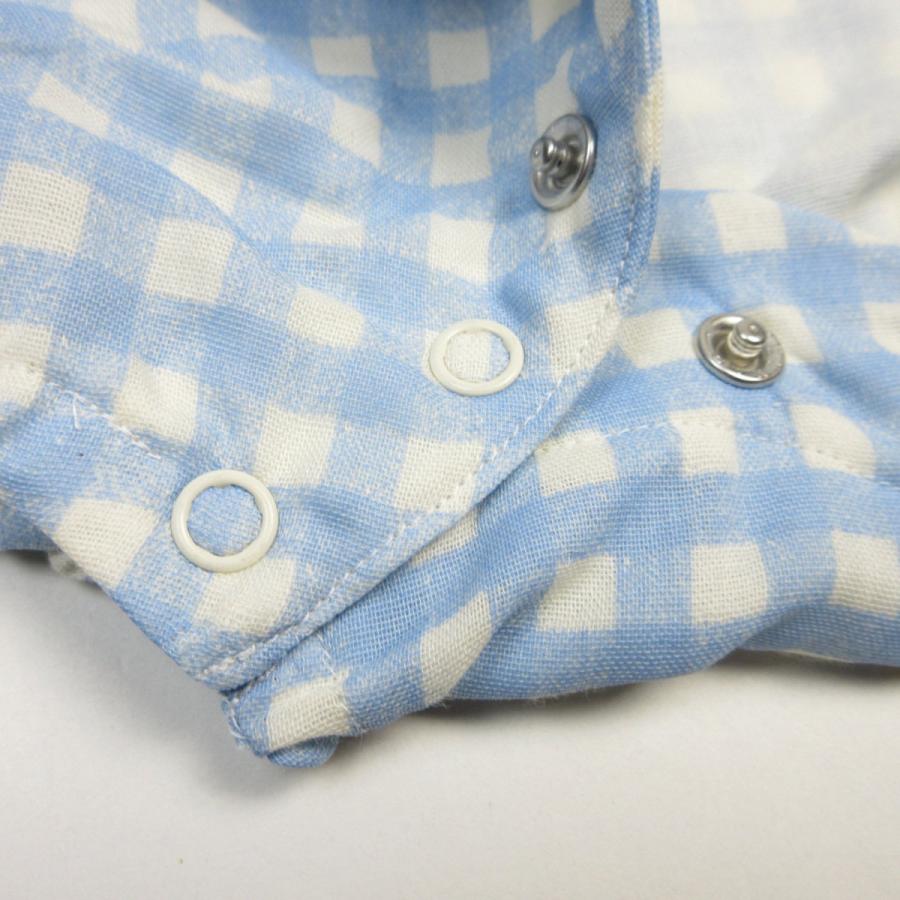 ロンパース ガーゼ ベビー甚平 ギンガムチェック Wガーゼ オーガニック 日本製 |  | 11