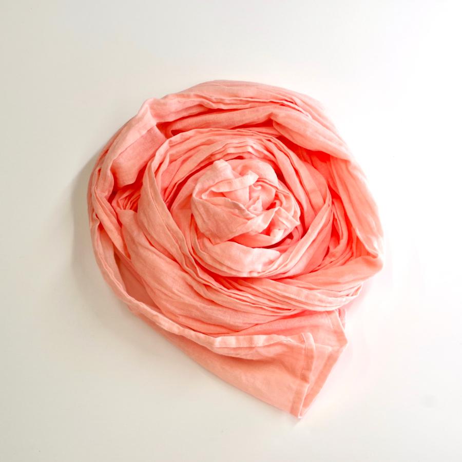 7863*手染め ふんわりダブルガーゼマフラー 赤と桃色の2色set 2枚セット 7863*手染め ふんわりダブルガーゼマフラー 赤と桃色の2色set 2