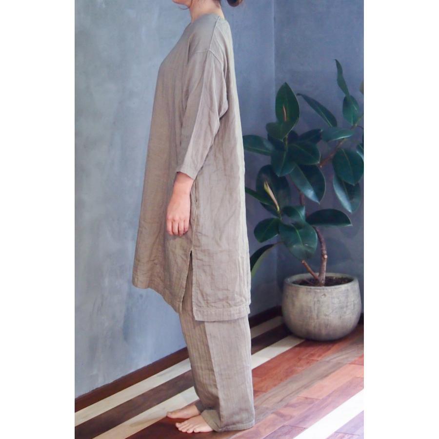 へリンボンガーゼ 和ざらし 草木染め パジャマ ワンピース リラックス効果 ルームウェア |  | 11