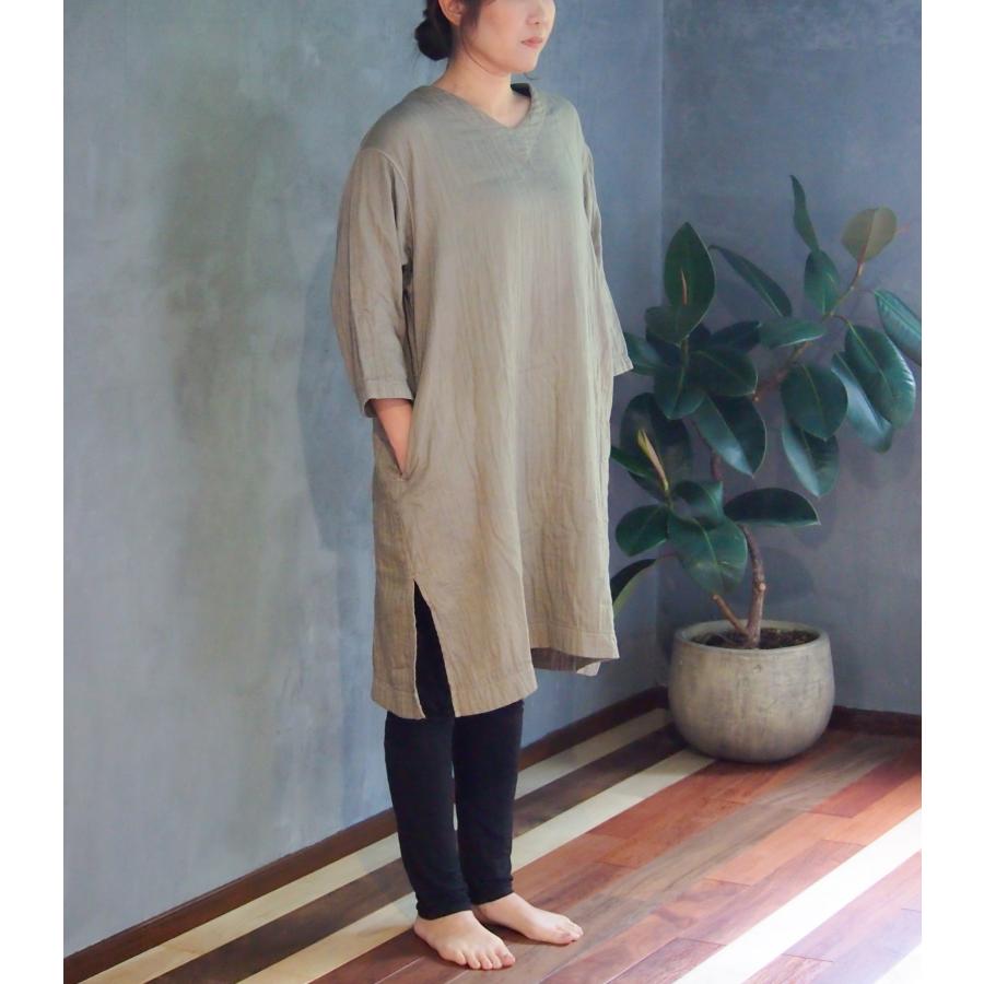 へリンボンガーゼ 和ざらし 草木染め パジャマ ワンピース リラックス効果 ルームウェア |  | 12