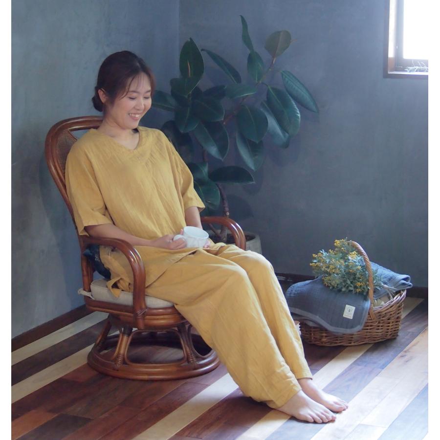 へリンボンガーゼ 和ざらし 草木染め パジャマ ワンピース リラックス効果 ルームウェア |  | 03