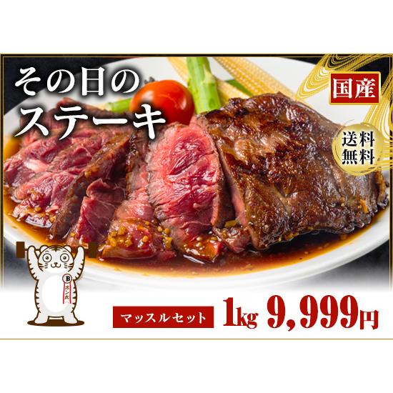 馬刺し 熊本 1kg マッスルセット その日のステーキ |  | 01