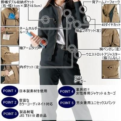 バートル BURTLE 作業着 7088 レディスジャケット S-L 作業服 秋冬 | BURTLE | 02