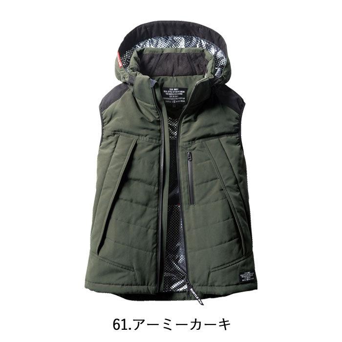 【新品】BURTLE バートル 防寒ベスト アーミーカーキ 5274 XXL BURTLE バートル 作業着 防寒着 5274 防寒ベスト 大型フード S