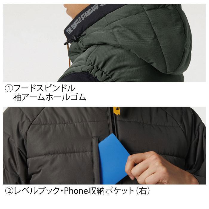 バートル BURTLE 作業着 防寒着 5034 防寒フーディベスト S-XL 作業服 おしゃれ 撥水 防風 保温 爆買 | BURTLE | 05