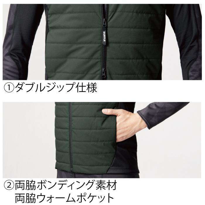 バートル BURTLE 作業着 防寒着 3214 ヒーターベスト XXL 作業服 秋冬 TC500サーモクラフト対応 爆買 | BURTLE | 05