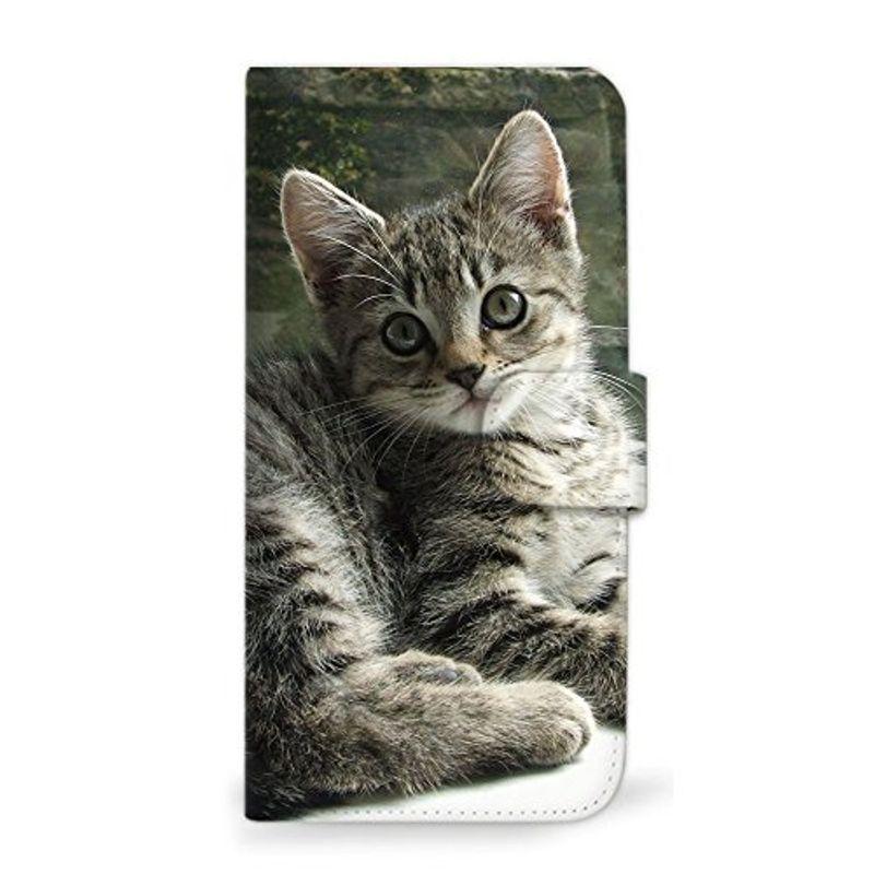 mitas iPhone6s ケース 手帳型 ネコ ねこ 猫 9 グレー (74) SC-0166-GY 