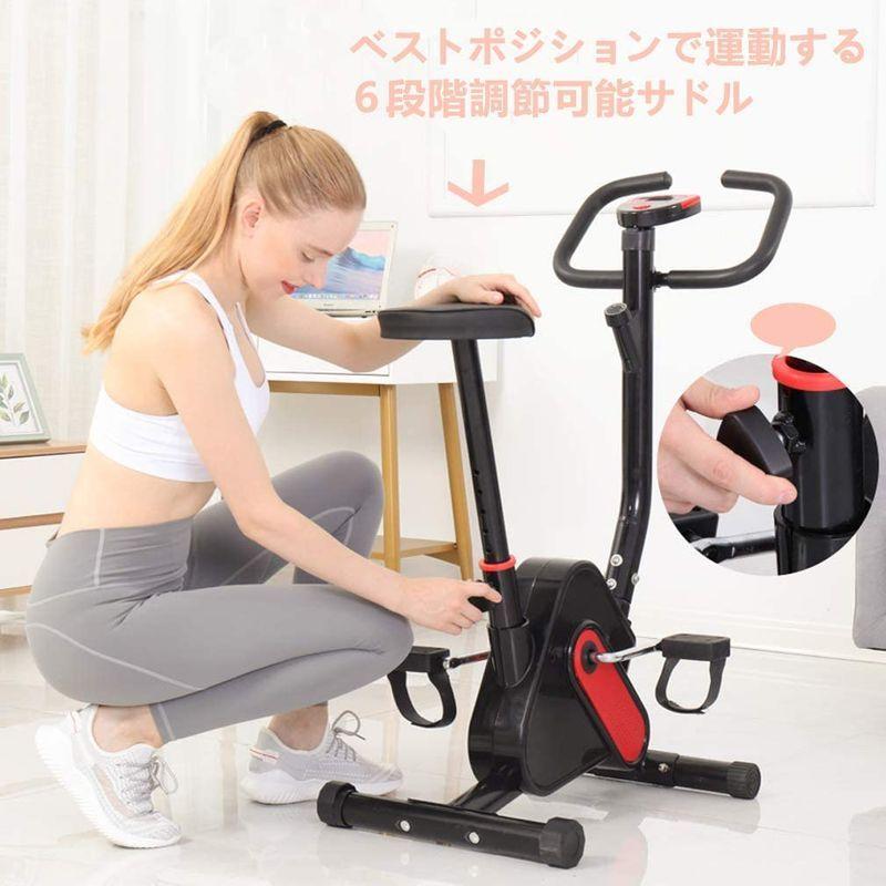 FLAMROSE フィットネスバイク?6段高さ調節可能 クロスバイク 自宅でのフィットネス 軽量デザイン 室内用 エクササイズマシン 自転車|buruberi|05