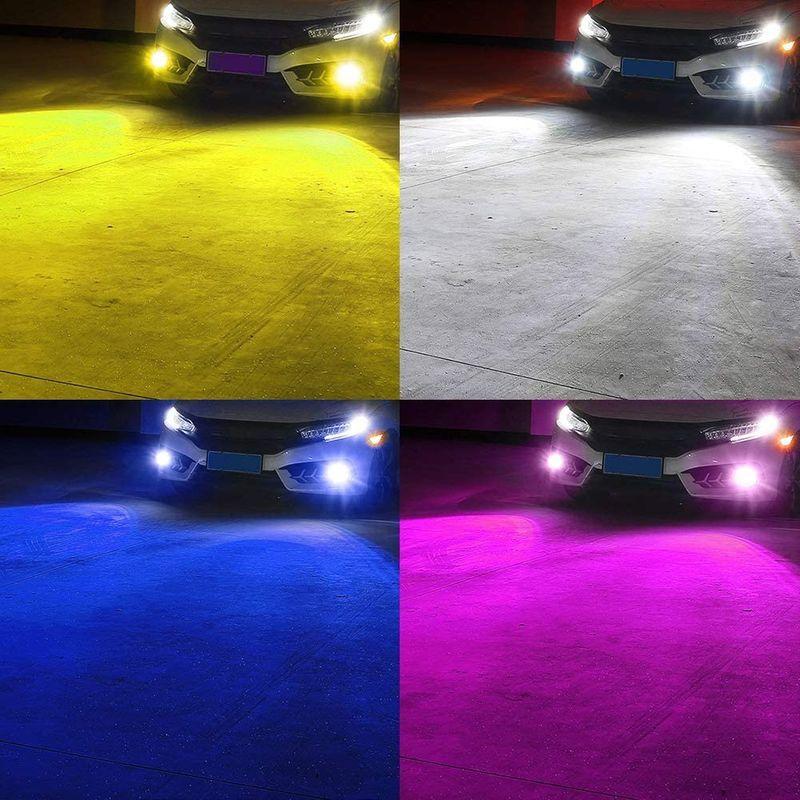 Catland 車用 LED フォグランプ H8 H9 H11 H16 フォグ LEDバルブ イエロー ホワイト ブルー ピンク 4色 切り｜buruberi｜02