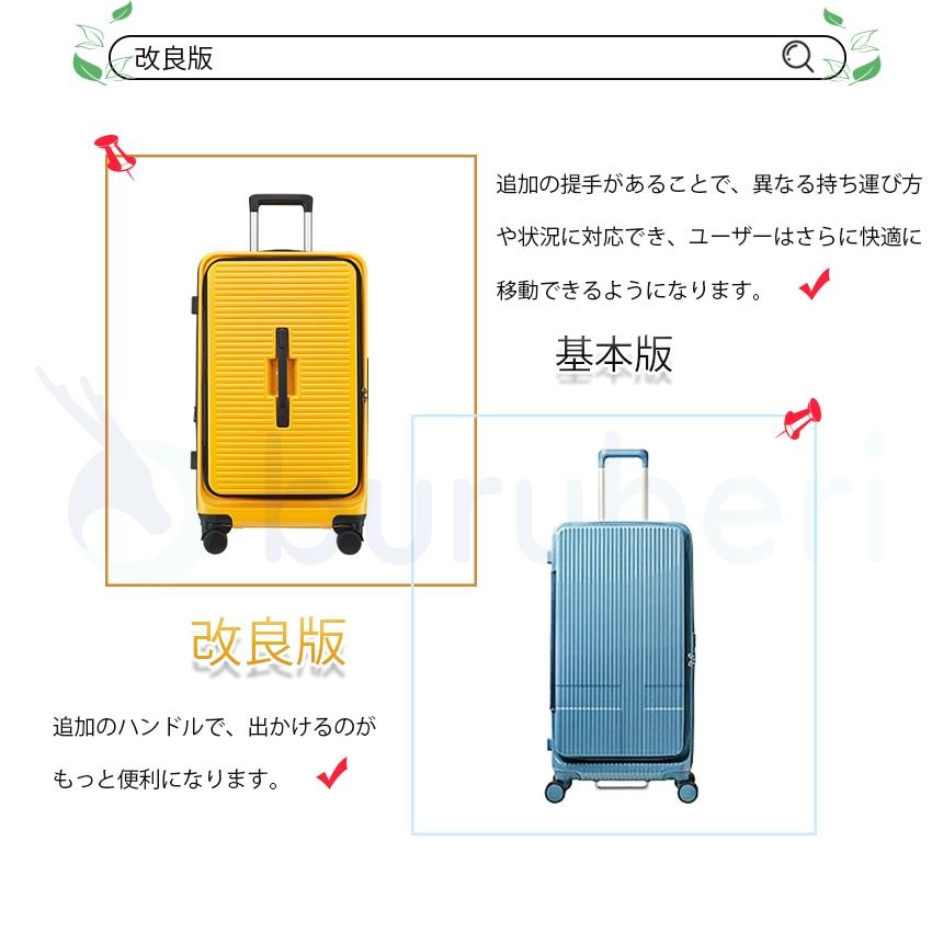 スーツケース フロントオープン 横開き 拡張機能 ストッパー カップホルダー Sサイズ 機内持ち込み Mサイズ スーツケース フロントオープン 多機能_9