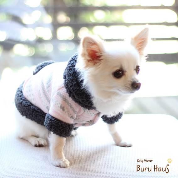 冬物 コート ジャケット セーター ニット 冬モノ フリース セーター color ピンク 愛犬服 犬服｜buruhaus