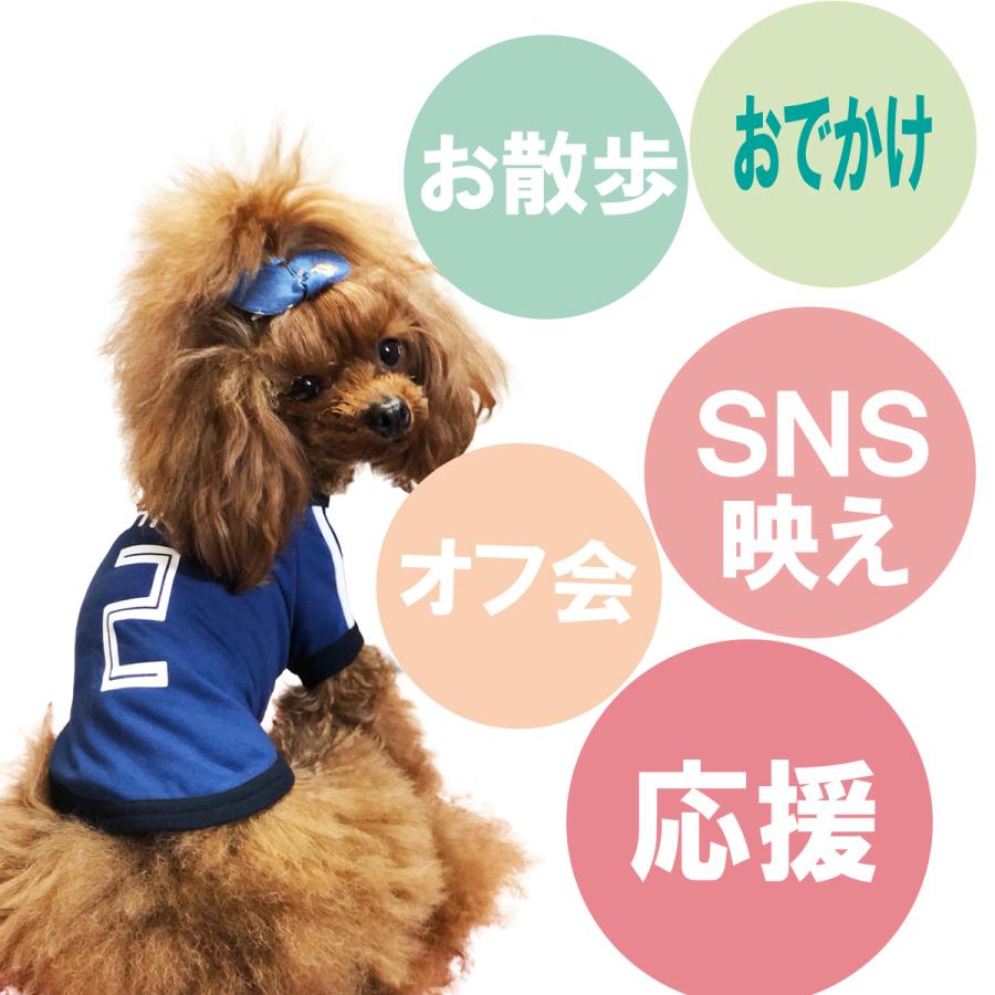 いぬ　ユニフォーム紺色　白 サッカーユニフォームダックスタイプ 犬 サッカーユニフォーム お名前